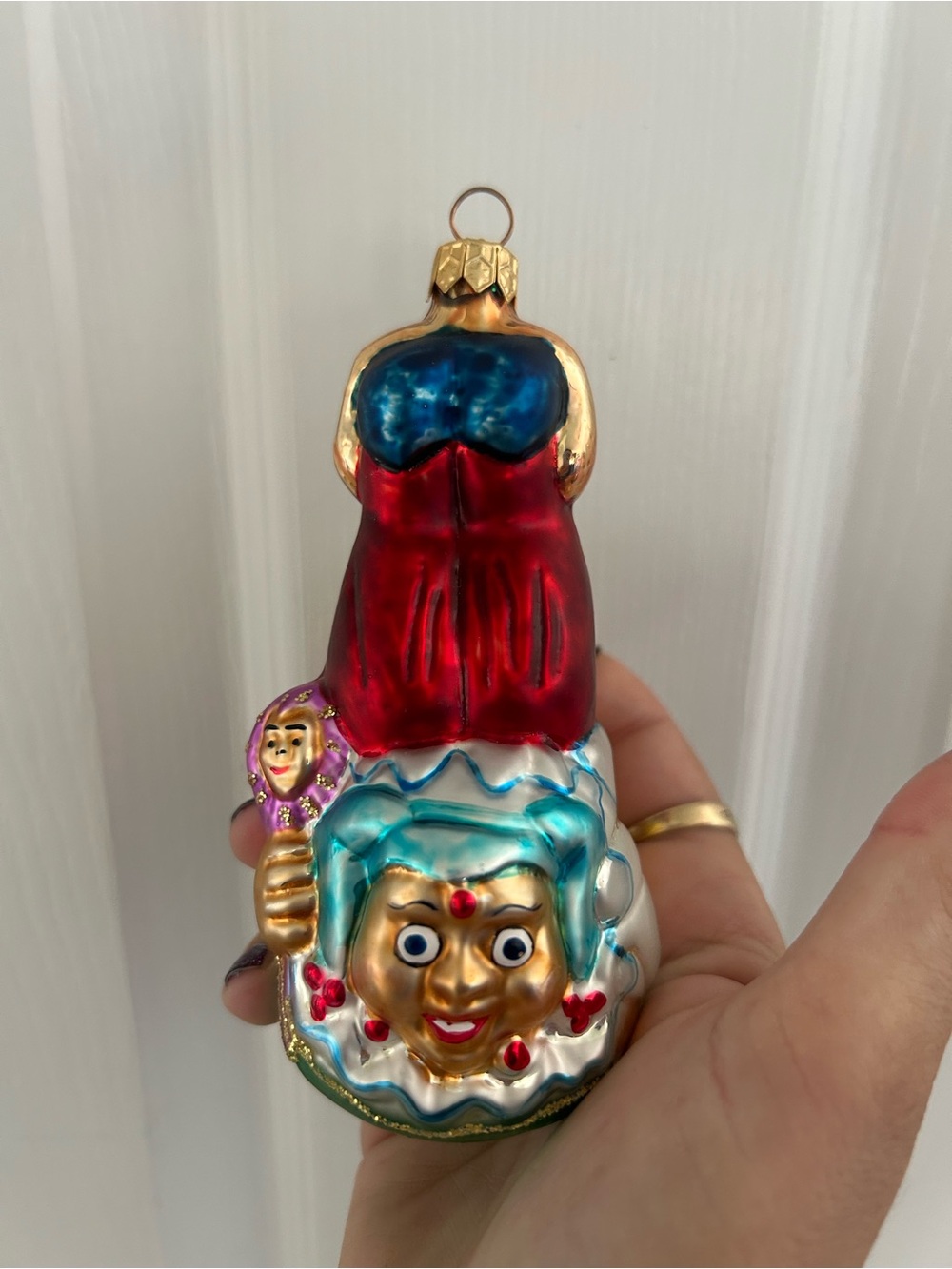 Rare, Limited, Unusual Christopher Radko Ornament, hand blown glass, Trapeze